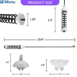 Mintu Suspension Rod Kit For Roper RTW4640YQ0 RTW4640YQ1 RTW4740YQ0, Whirlpool 1CWTW4740YQ0 1CWTW4740YQ1 1CWTW4740YQ2 1CWTW4800YQ1 1CWTW4800YQ2 1CWTW4840YW0 1CWTW4840YW1 1CWTW4840YW2 Washer