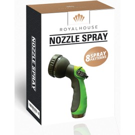 ROYALHOUSE Garden Hose Nozzle , 8 Adjustable Spray Patterns , High Pressure Washer Nozzle , Watering Lawn and Garden , Washing Cars , Bathing Dogs & Cats