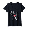 Womens M & Q Couples Initials, Wedding, Anniversary, Housewarming V-Neck