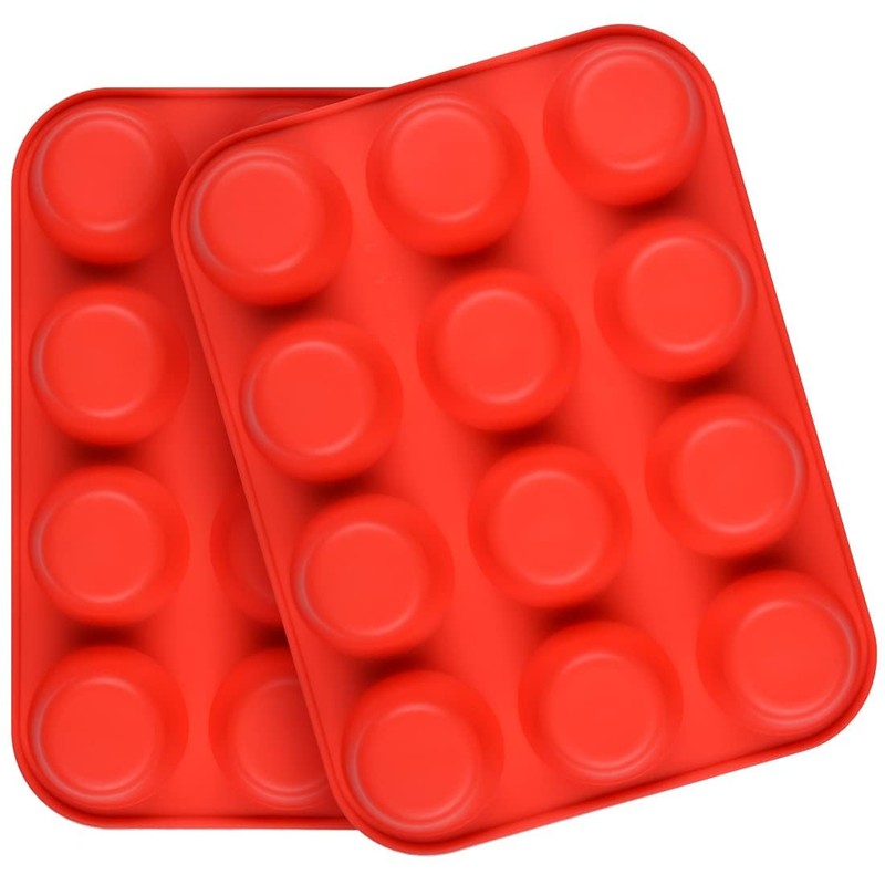 CAKETIME Silicone Muffin Pan, 12-Cup Cupcake Pan for Baking 3