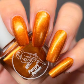 Parrot Polish Utah Fall Shimmer Nail Lacquer, Gold/Orange, 0.5 Fl Oz