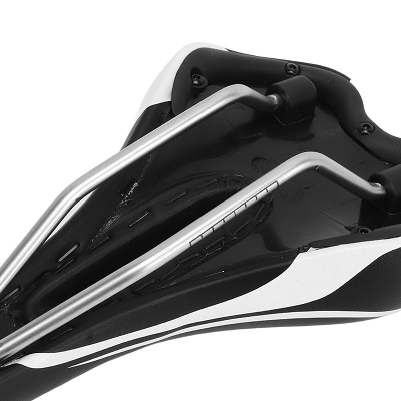 Silicone Bike Saddle Breathable Shock Absorption Black White Mountain Bike