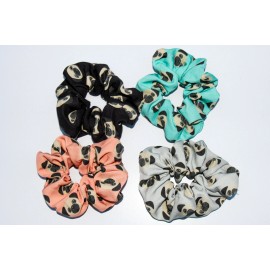 Unbranded Pug Dog Hair Scrunchies 4 Pack Cotton Elastic Hair Bands Scrunchy Hair Ties