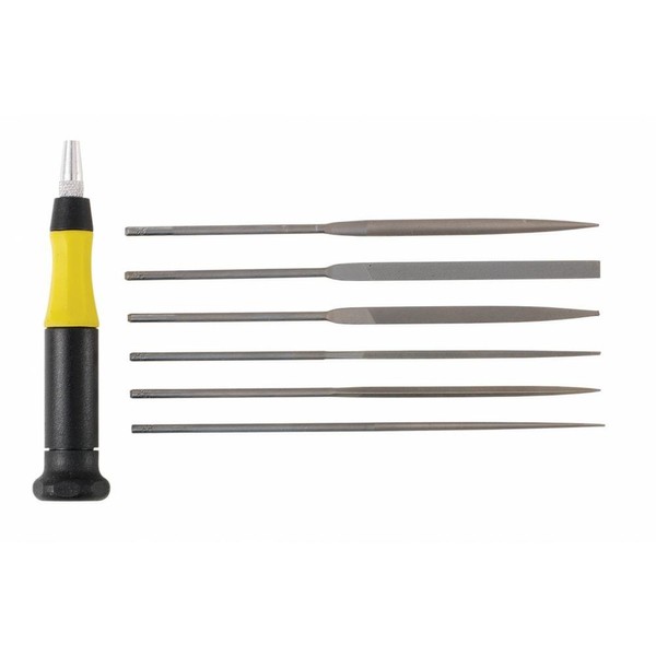 General Tools 707476 6-piece Swiss Pattern Chromium Alloy Steel Needle File Set
