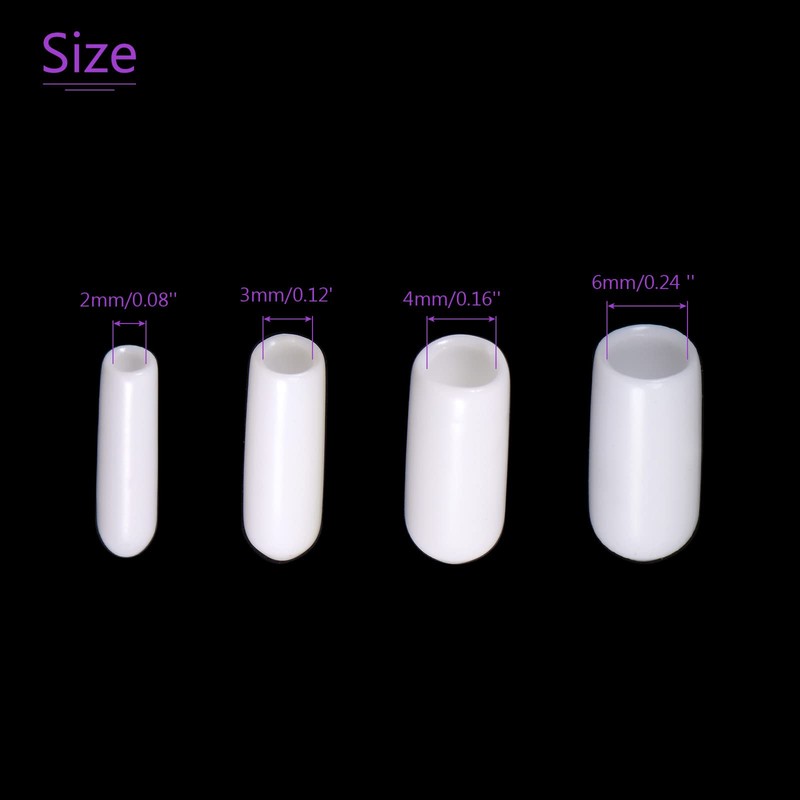 DMiotech 100pcs 2mm 3mm 4mm 6mm Inner Diameter White Screw