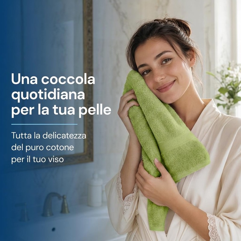 Caleffi Set 2 Asciugamani Viso e Ospite 40x60 + 55x100