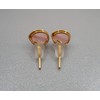 Stud Earrings Gemstone Rose Quartz Gold-Pl