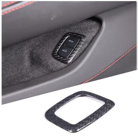 Sekhyna Trunk Switch Button Cover Trim Compatible with Corvette C8 Stingray 2020 2021 2022 2023 Real Carbon Fiber/ABS 1PCS.C8 Interior Decorative Accessories (Real Carbon Fiber, Black Carbon)