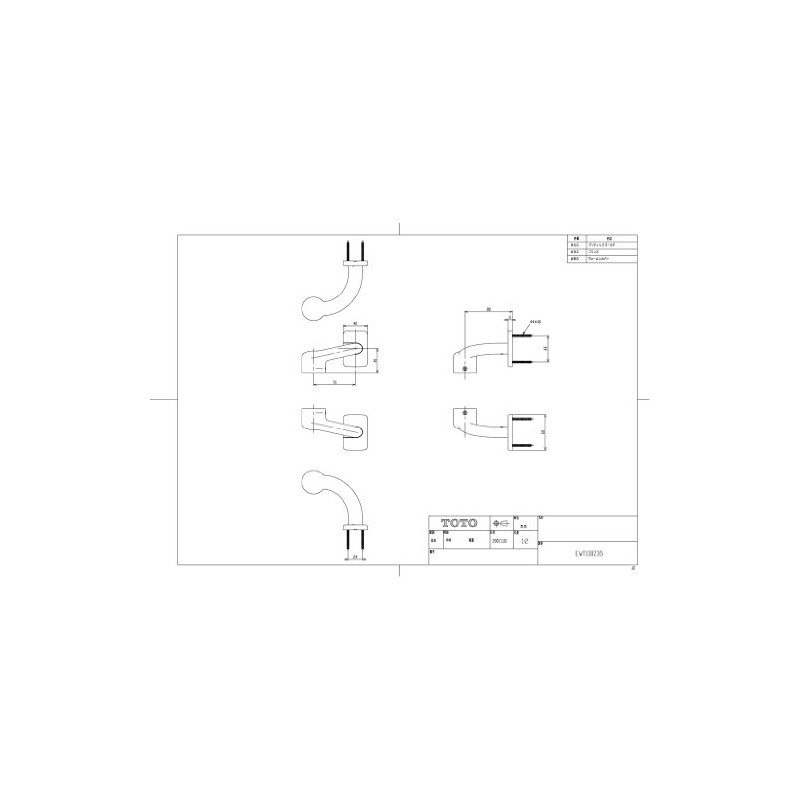 TOTO EWT13BZ35#BZ Offset Bracket φ1.4 inches (35 mm)