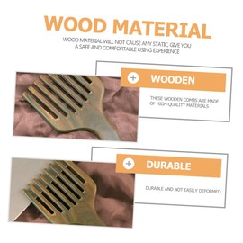 Healeved Sandalwood Wide Tooth Hair Pick Comb Static Hair Styling Tool for Men and Women Durable Rounded Teeth and Scalp Massage