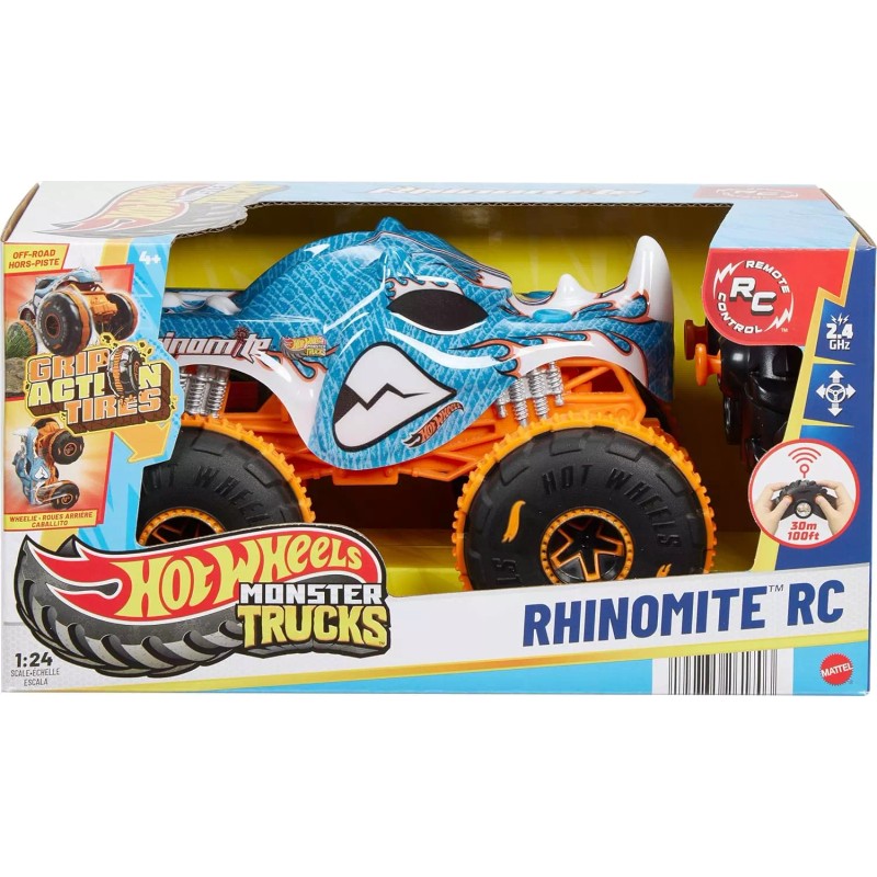 Hot Wheels Monster Trucks Rhinomite RC 1:24 Full-Function Remote-Control Toy