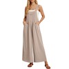 IWOLLENCE Women's Summer Jumpsuits Boho Wide Leg Overalls Casual Loose