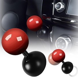 Car Push to Start Button Rocker, Car Ball-Shaped One-Touch Start Cover, Car One Button Start Lever, Car Engine Start Stop Button (Red)