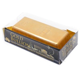 Gold Bar Door Stop and Paperweight – Funny Door Adjuster Made of Fake Gold Deceptively Real!