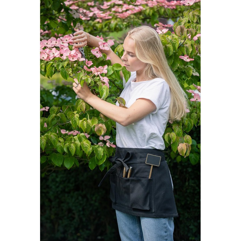 La cordeline Short Apron Cotton 7 Pocket Unisex Olive Green