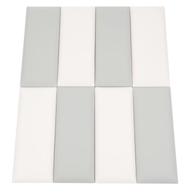 Akynjtbca 8Pcs Upholstered Wall Panels,Wall Paddings,3D Peel and Stick Headboard Panels for Wall,Color Block Wall Padding for Kids Playroom Each 7.87 * 19.69 * 1.18in