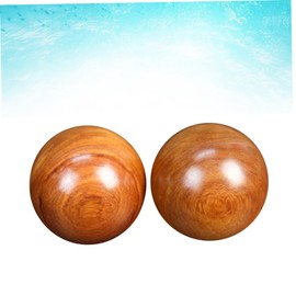 BIUDECO 2pcs Wooden Hand Massage Balls for Muscle Stretch and Finger Exercise Durable Fitness Balls for Home Use Dexterity and Strength Suitable for Family and Elders