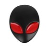 sourcing map Black 3D Alien Head Shaped Metal Body Decor