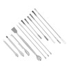 12Pcs Laboratory Spatula Stainless Steel Reagent Scoop Spoon Tool Set