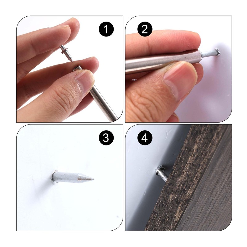 Ksrnsne Pack of 400 Seamless Nail with Double-Headed Skirting Thread