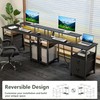 Furologee 51" Gaming Desk with Power Outlets & LED Lights,