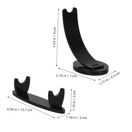 VILLFUL 2pcs Vertical Acrylic Pen Holder Black Stable Single Fountain Pen and Makeup Brush Display Stand Organizer for Desk Storage