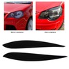 2Pcs Front Headlight Eyebrow Eye Lid Cover Trim Glossy Black