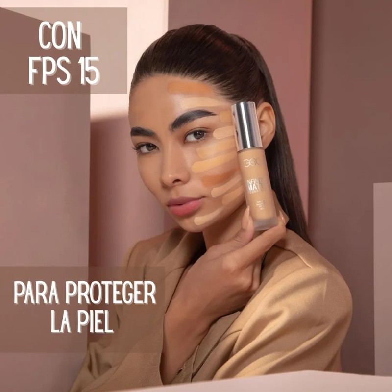 Goc Maquillaje Líquido Infinity Liquid Foundation Super Mate Tono Tono
