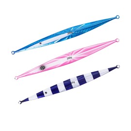 Goture Saltwater Fishing Jigs, Glow Vertical Jigs with Assist Hook Speed Fast Lead Jig Deep Sea Fishing Jigging Spoon Lures 10g-200g for Tuna, Salmon, Sailfish, Striped bass, Grouper Snapper, Kingfish