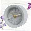 ORFOFE 1pc Industrial Style Mute Clock Light Grey Desktop Clock
