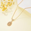 FRUMOS 14K Gold Plated Crystal Pendant Necklace Cubic Zirconia Pendant