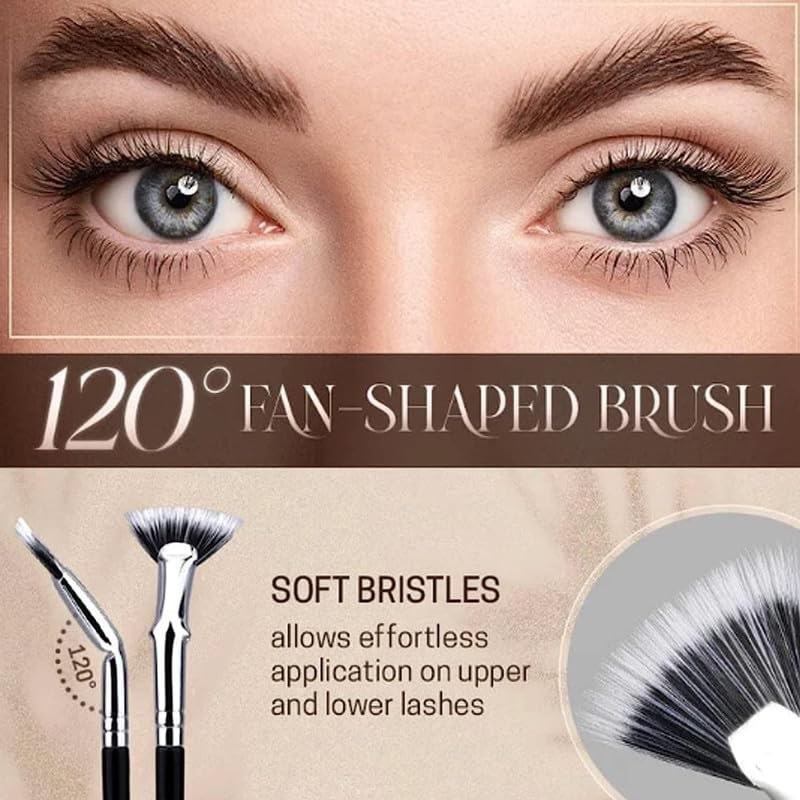 PETUPS Foldable Curled Eyelash Brush,2024 New Mascara Brush Eyelash Comb
