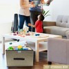 LELE LIFE Foldable Storage Box with Dustproof Lid and Handle,