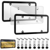 ElectronLumen License Plate Covers & Frame Holder Combo Fits Standard