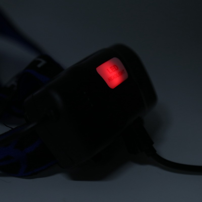 LED Headlamp USB Rechargeable Head Light Flashlight for Outdoor Camping
