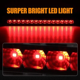 Cxdar Third 3rd Brake Light LED for 2001 2002 2003 2004 Nissan Pathfinder, High Mount Rear Brake Lights Assembly for 01 02 03 Infiniti QX4, Waterproof Center Cab Lamp Stop Light (Black)