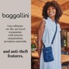 Baggallini Securtex - Bolso cruzado antirrobo para mujer, bolso pequeño