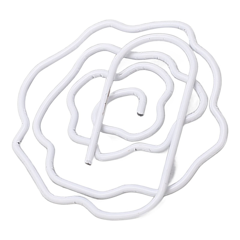 100pcs Rose Shape Paper Clips Increased Slip Resistance Lightweight Metallic