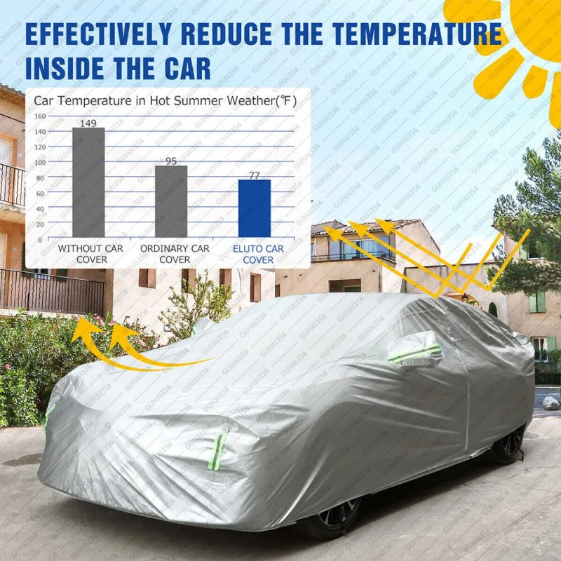 GLOWSPEED Full Car Cover for Outdoor Sun Dust Scratch Rain
