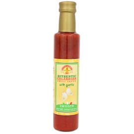 Smooth Calabrian Chili Hot Sauce with Garlic, Heat Scale: Medium/Hot Auhentic Smooth Calabrian Chili Pepper Sauce with Garlic, Made with Calabrian Chili Peppers, 250ml (8.8 fl oz), Product of Italy, TuttoCalabria