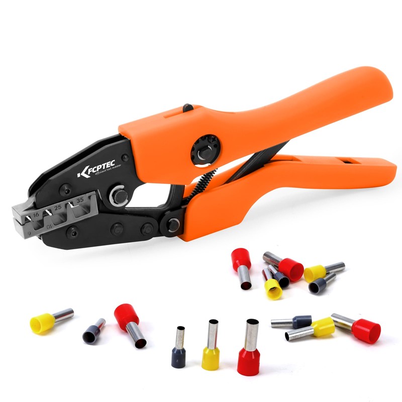 KF CPTEC Heavy Duty Ferrule Crimper for AWG 2-10 (6-35mm²)