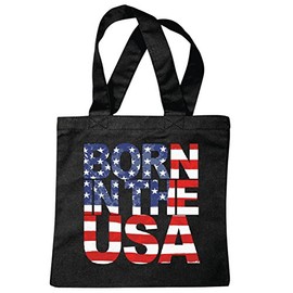 Reifen-Markt Shoulder Bag Born in the USA Born in the USA Flag United States New York Shopping Bag School Bag Gym Bag in Black, black