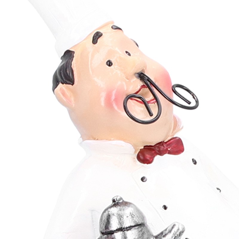 Resin Mustache Chef Figurine Fashion Small Ornaments Message Board Food
