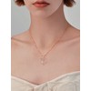 INFUSEU Heart Letter Necklace Initial Women O Jewelry Rose Gold