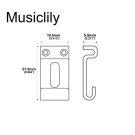 Musiclily Pro 10.5mm Steel Vintage Style Guitar Tremolo Bridge Saddles for Strat Stratocaster Electric Guitar,Black(Set of 6)