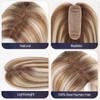 starluck Hair Toppers for Women Real Human Hair 4.5"*1.5"Silk Base