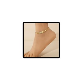 Clataly Butterfly Anklet Bracelet Crystal Butterfly Pendant Anklet Adjustable Summer Beach Foot Chain Jewellery for Women Girls, rhinestone crystal