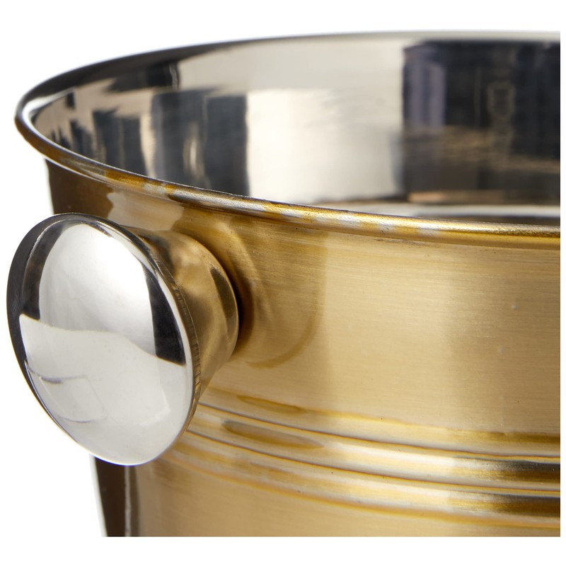 Viners Barware Gold 1 Litre Stainless Steel Single Wall Ice