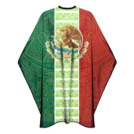 Barber Capes for Men Hair Cutting Capes Salon Stylist Capes with Snaps Waterproof Professional Large Barber Hairdresser Gown Cape- 63”× 56”(MEXICO FLAG)