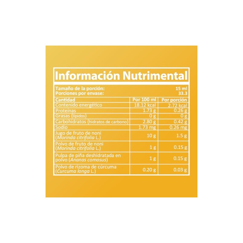 SUPLEBIEN RTN-PLUS Noni, Cúrcuma y Piña, Extracto Natural de Morinda
